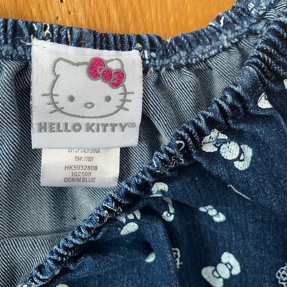 Hello Kitty denim shirt sleeve jumpsuit 4 - Picture 3 of 6